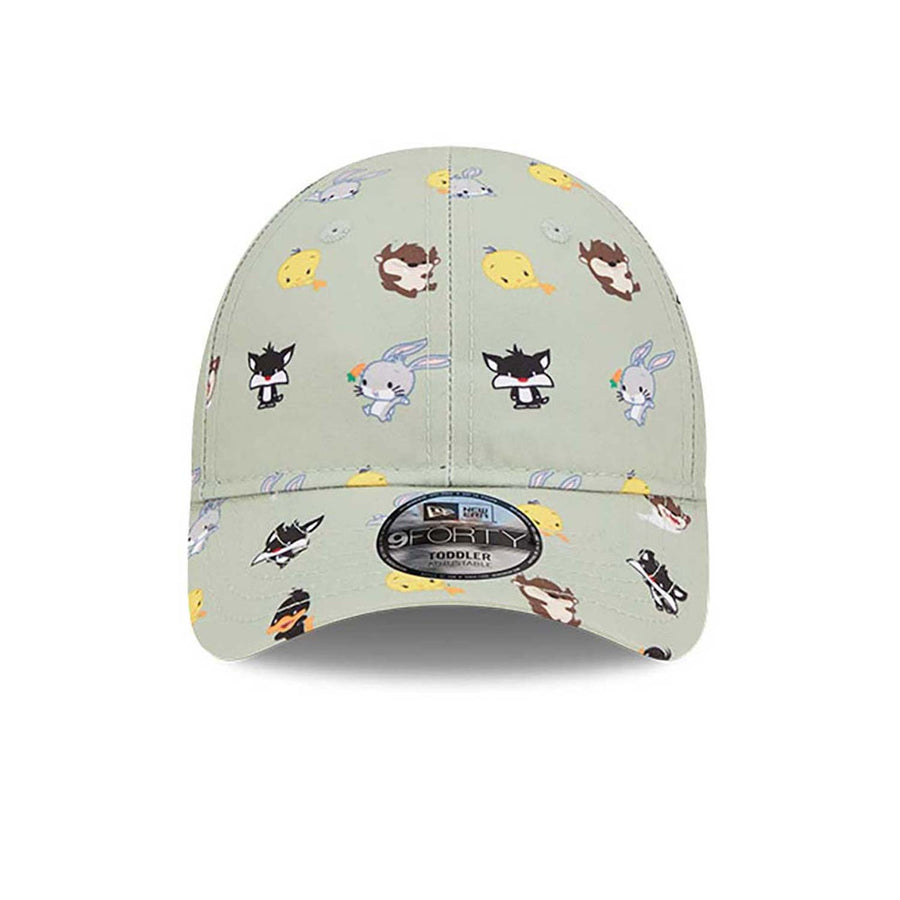 New Era 9FORTY Kids Looney Tunes All Over Print Mutli Character Green Cap