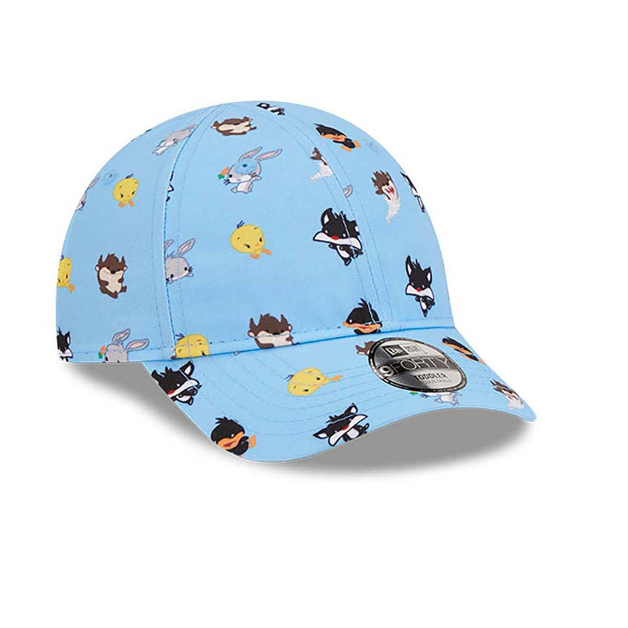 New Era 9FORTY Kids Looney Tunes All Over Print Mutli Character Blue Cap