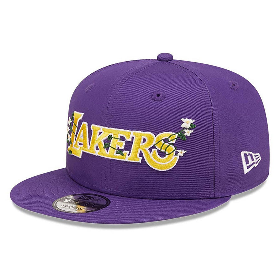 Los Angeles Lakers 9FIFTY Flower Wordmark Purple Cap