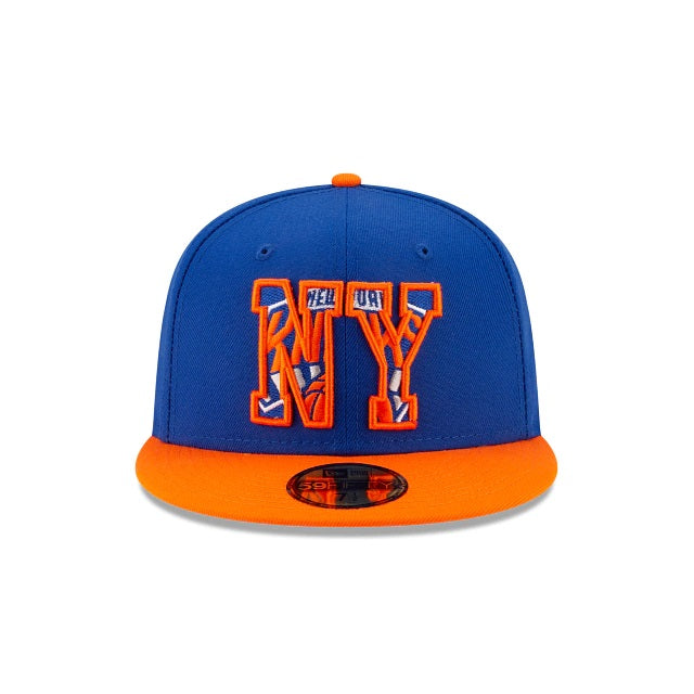 New York Knicks 59FIFTY NBA21 Draft Royal/Orange Cap