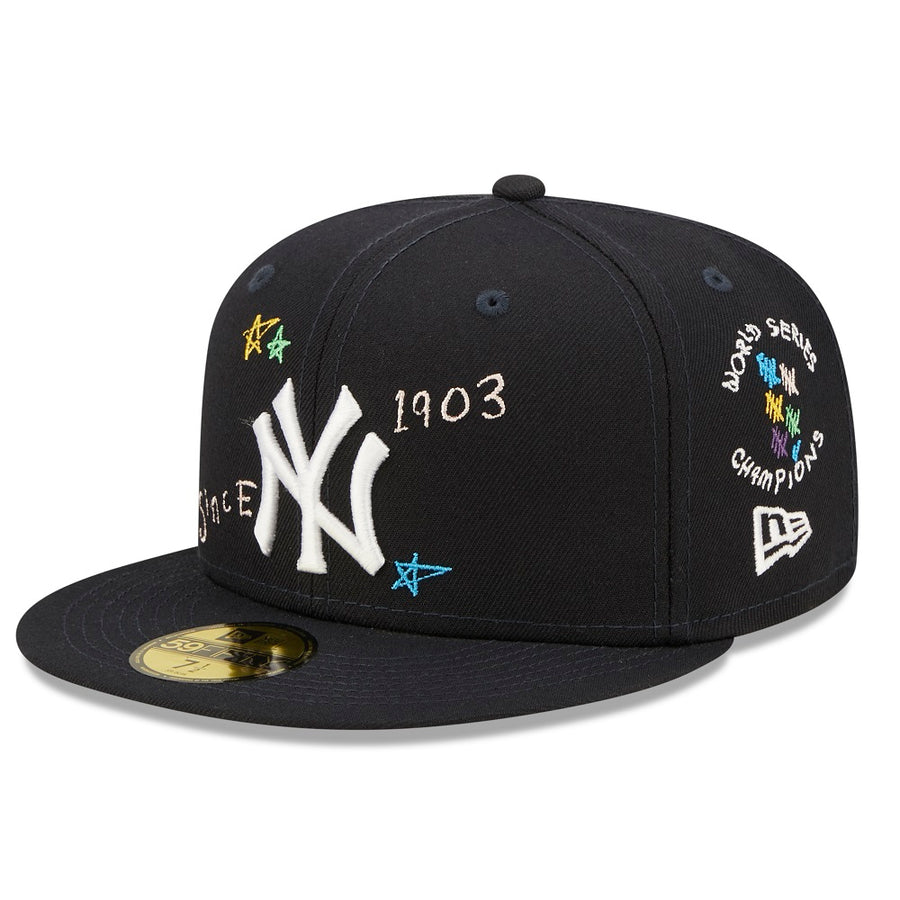 New York Yankees 59FIFTY Scribble Navy Cap