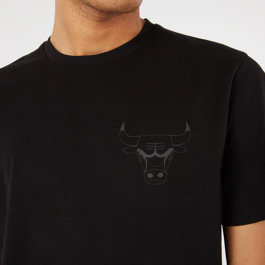 Chicago Bulls Reflective Camo Team Logo Black Tee