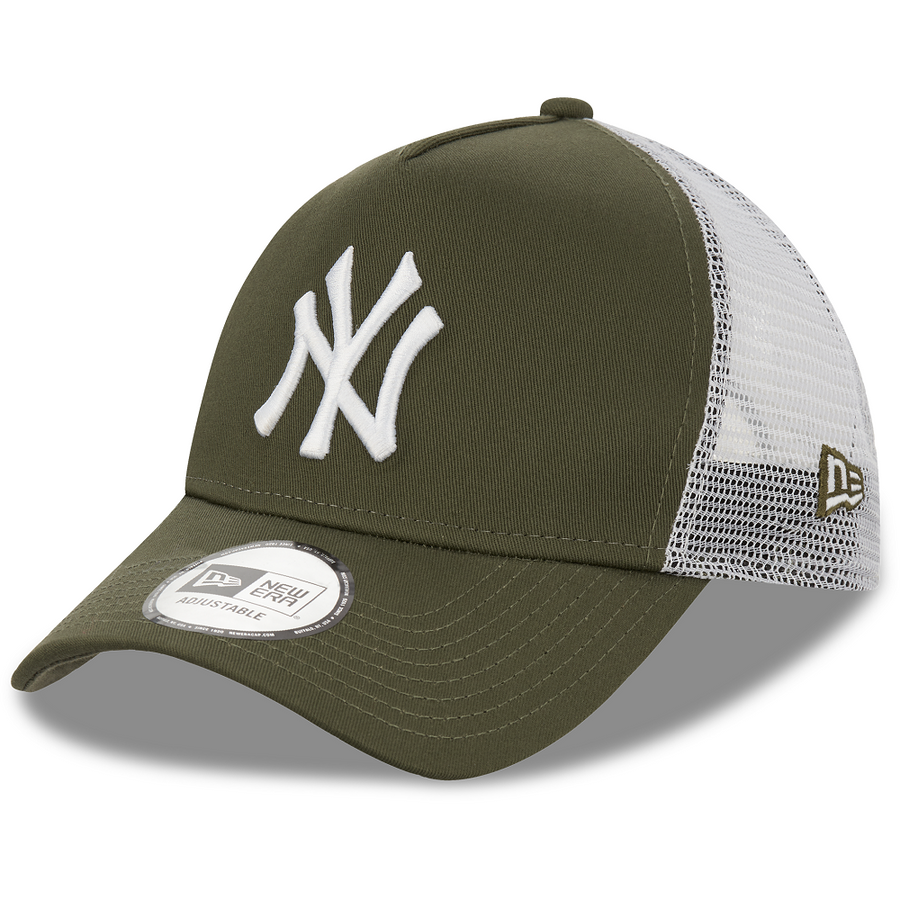 New York Yankees 9Forty Trucker League Essential Olive/White Cap