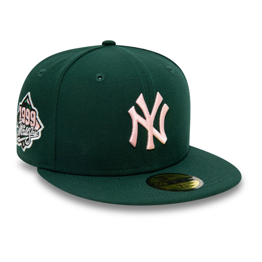 New York Yankees 59FIFTY Green Pink Side Patch Green Cap