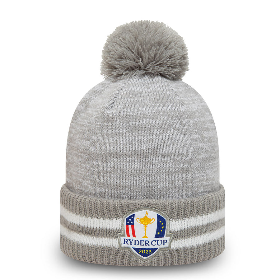 Ryder Cup Marl Bobble Cuff Grey Beanie