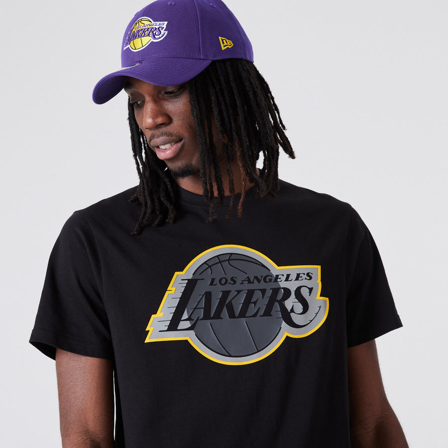 Los Angeles Lakers NBA Outline Logo Black Tee