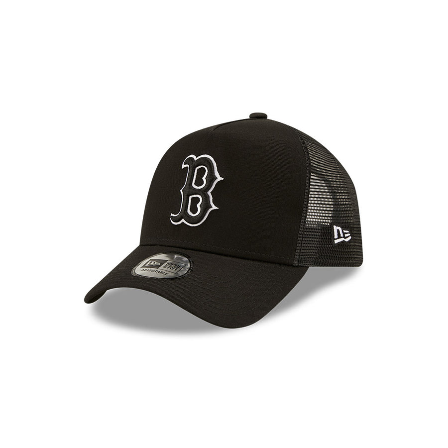 Boston Red Sox Trucker Tonal Mesh Black Cap