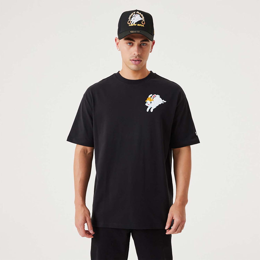 New Era Character Graphic Over Sized Black Tee
