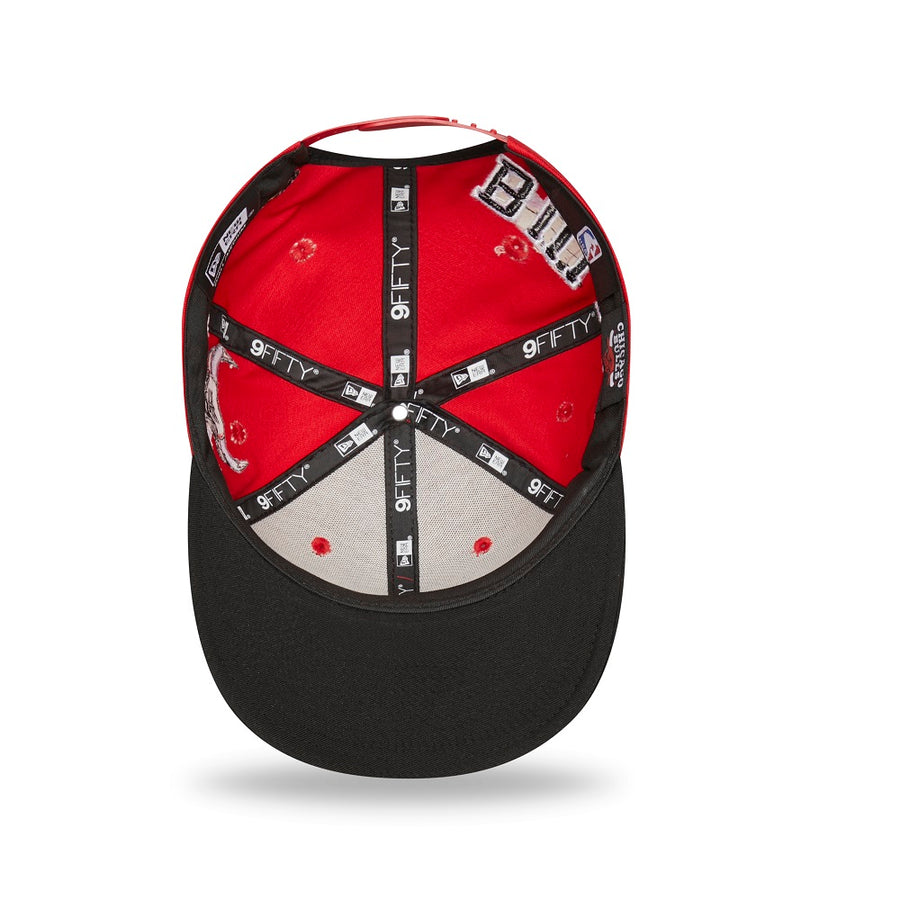 Chicago Bulls 9FIFTY All Over Patch Red Cap