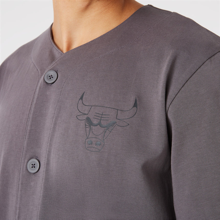 Chicago Bulls Geometric Camo Baseball Grey Jersey