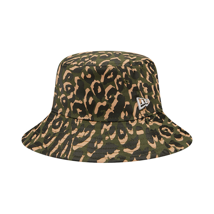 New Era Bucket Patterned Tapered Olive Hat