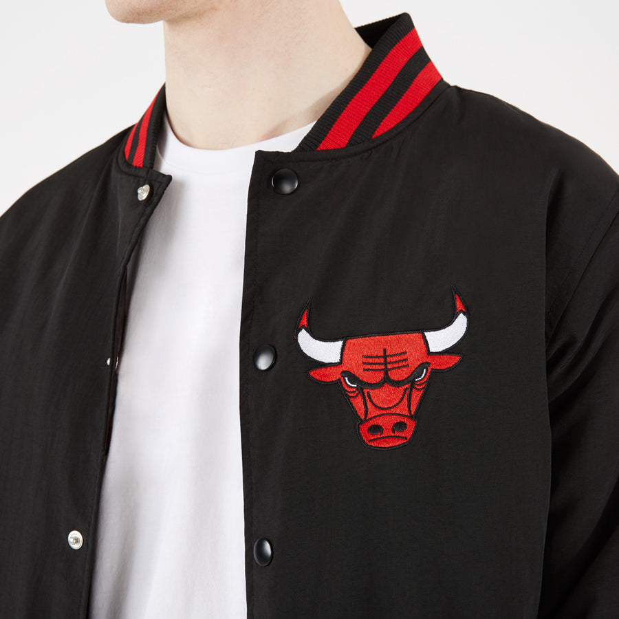 Chicago Bulls NBA Team Wordmark Black Bomber Jacket