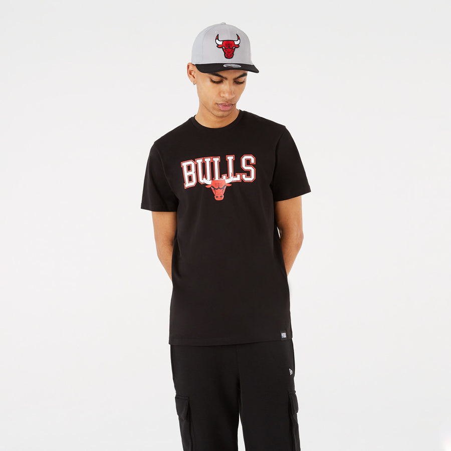 T-shirts New Era Chicago Bulls NBA Script Oversized T-Shirt Black