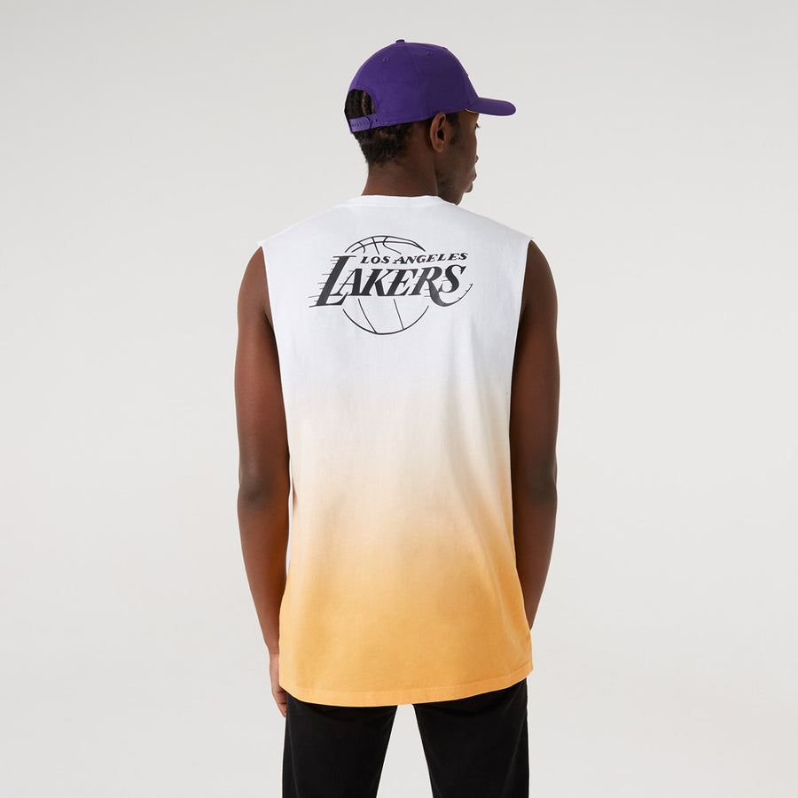 Los Angeles Lakers NBA Dip Dye Sleeveless Yellow Tee