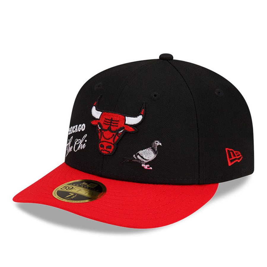 Chicago Bulls 59FIFTY Low Profile NBA X Staple Black Cap