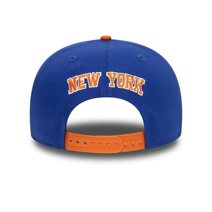 New York Knicks 9FIFTY Team Wordmark Royal/Orange Cap