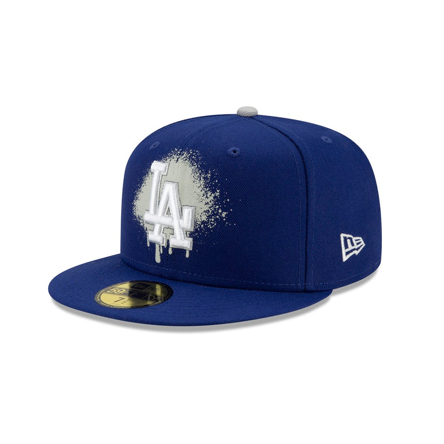 Los Angeles Dodgers 59Fifty Spray Paint Logo Navy Cap