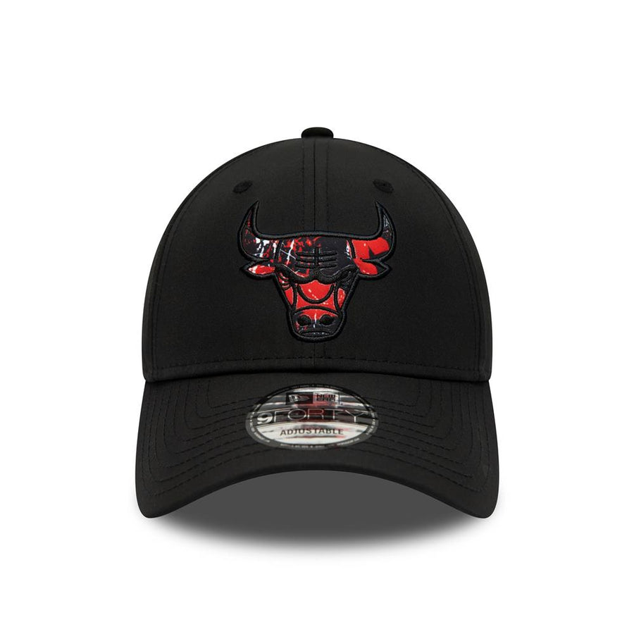 Chicago Bulls 9FORTY Print Infill Black Cap