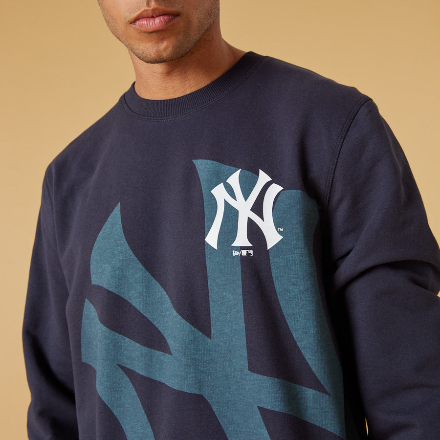 New York Yankees Crew Washed Pack Graphic Navy Pullover