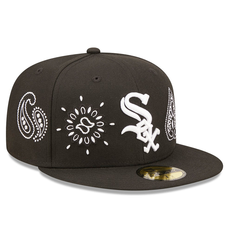 Chicago White Sox 59FIFTY All Over Print Paisley Black Cap