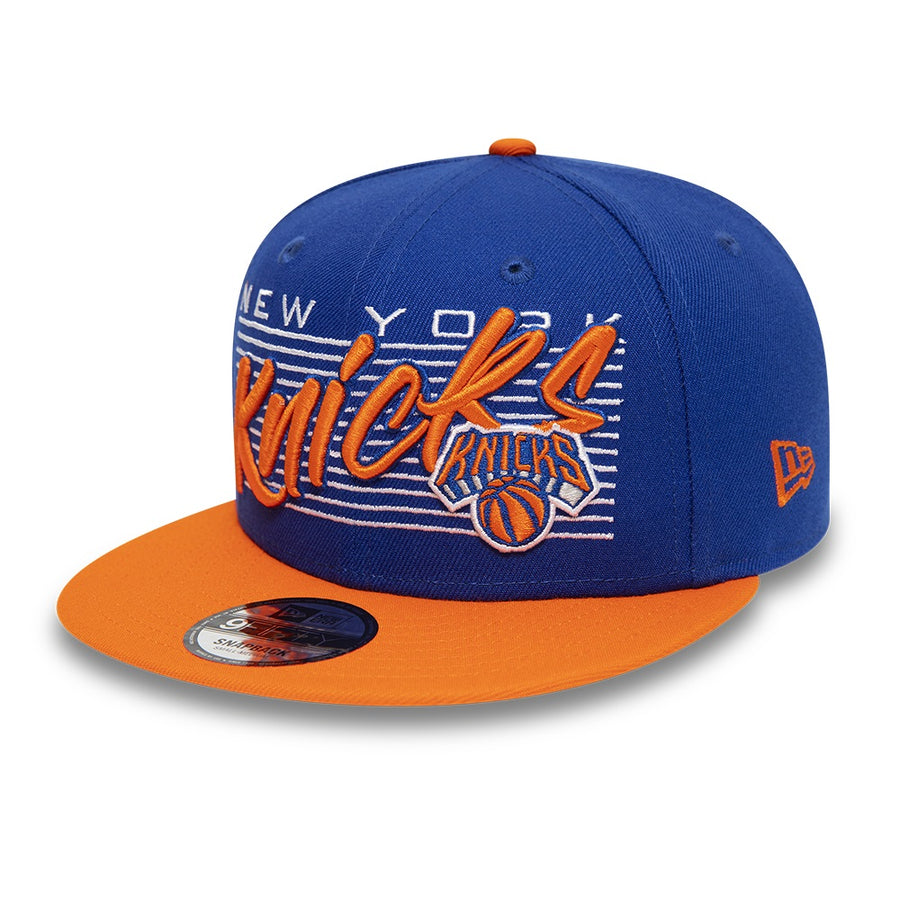 New York Knicks 9FIFTY Team Wordmark Royal/Orange Cap