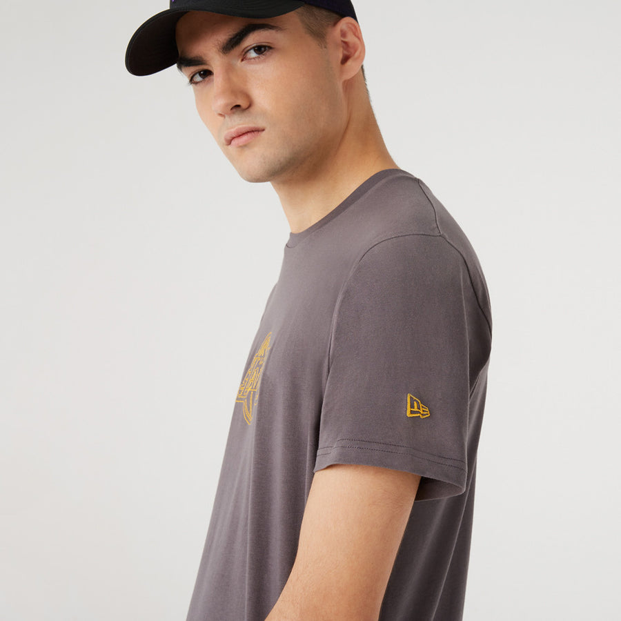Los Angeles Lakers NBA Chain Stitch Grey Tee
