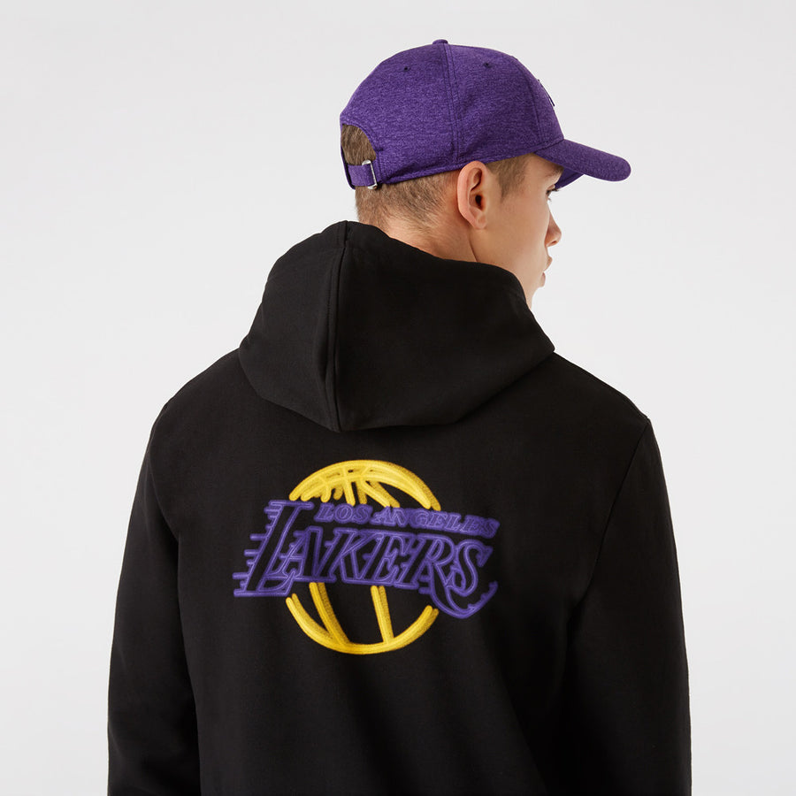 Los Angeles Lakers NBA Neon Pull Over Black Hoody