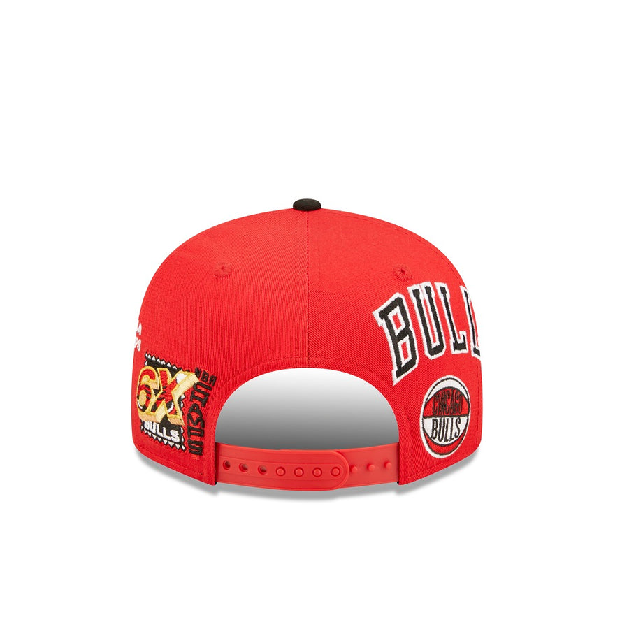 Chicago Bulls 9FIFTY All Over Patch Red Cap