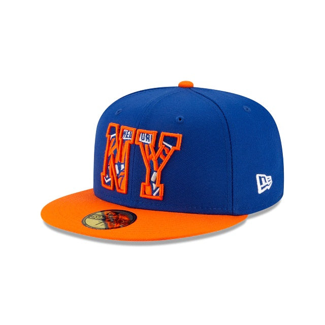 New York Knicks 59FIFTY NBA21 Draft Royal/Orange Cap