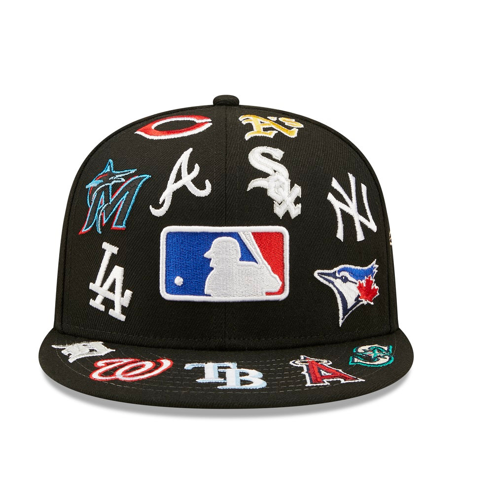 New Era MLB 59FIFTY All Over Patch Black Cap – NewEra