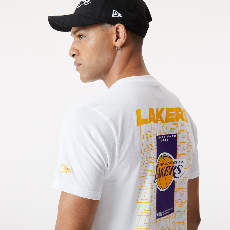 Los Angeles Lakers NBA Repeat Back Logo White Tee
