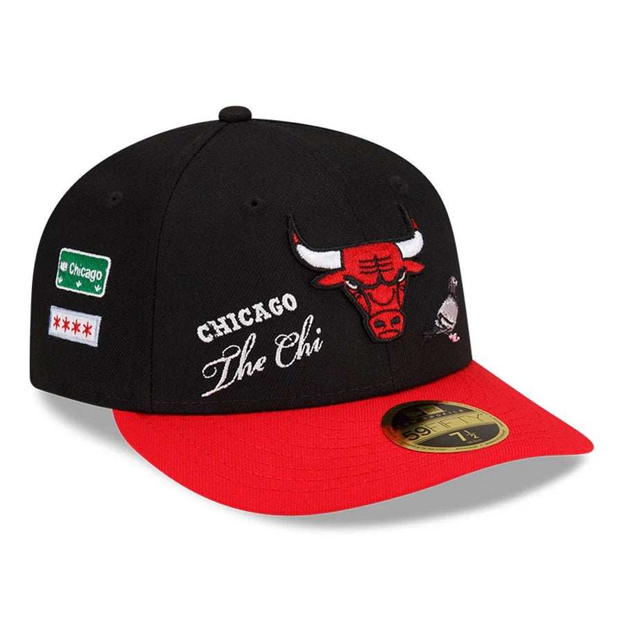 Chicago Bulls 59FIFTY Low Profile NBA X Staple Black Cap
