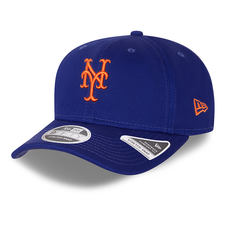  New York Mets 9Fifty League Essential Stretch Snap Royal/Orange Cap