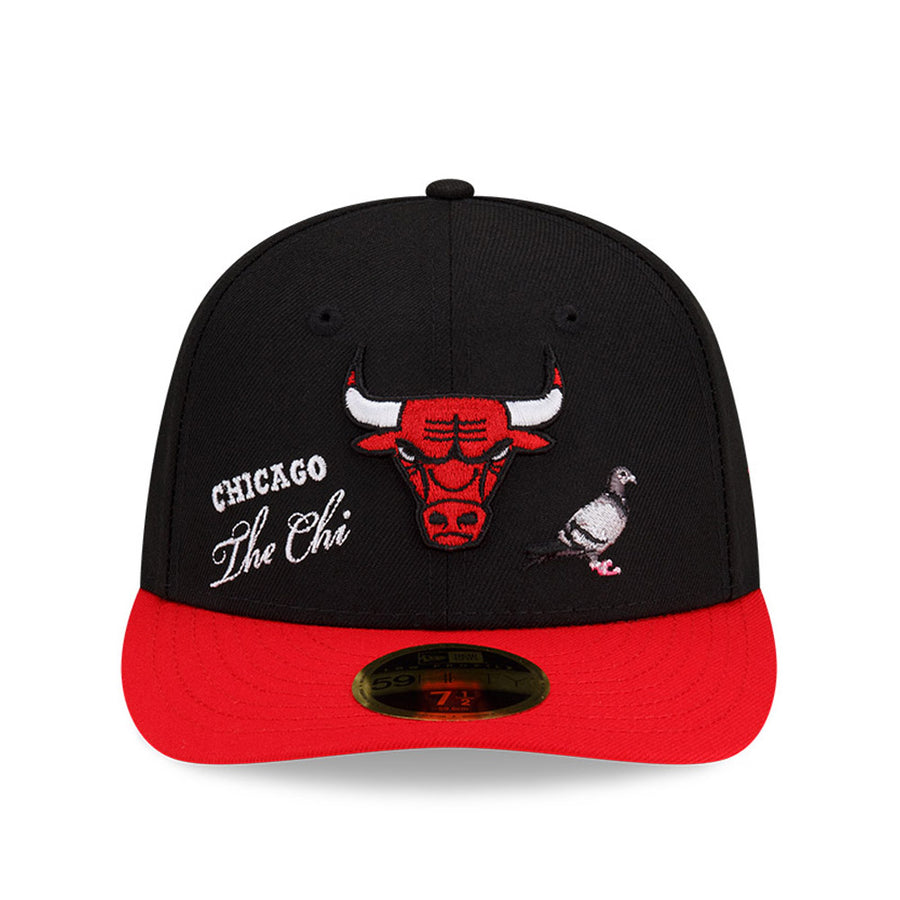 Chicago Bulls 59FIFTY Low Profile NBA X Staple Black Cap
