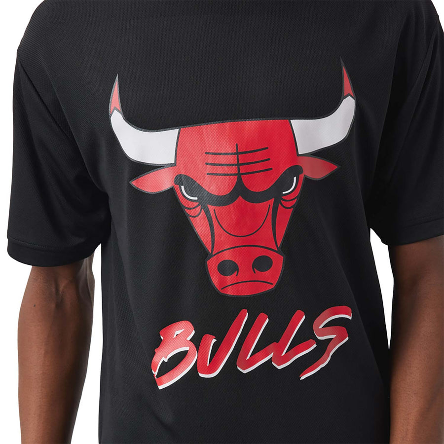 New Era t-shirt NBA Oversized Applique Chicago Bulls black